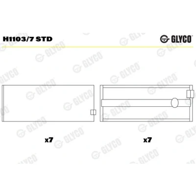 Kuva GLYCO H1103/7 STD Kampiakselin Laakeri