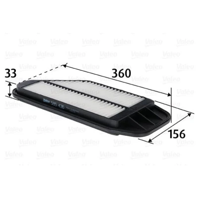 Kuva VALEO 585436 Ilmansuodatin 33 156 360 Suodatinpanos CHEVROLET: Spark