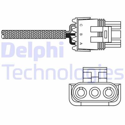 Kuva DELPHI ES10996 12B1 Lambda Anturi Sormisondi, Lämmitetty OPEL: Vectra B Sedan, Senator B, Astra F CC