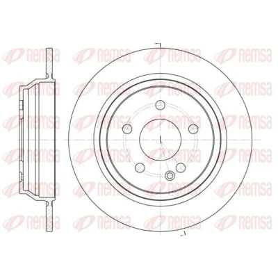 Kuva REMSA 6678.00 Jarrulevyt Taka akseli 296, 296 10 5 täysi MERCEDES BENZ: Vito Bussi, Mixto, Viano