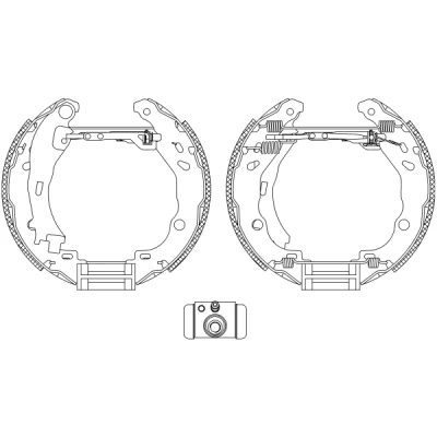 Kuva TEXTAR Shoe Kit Pro 84061602 Jarrukenkäsarja, Rumpujarru Pyörän jarrun sylinterillä, Säätöelementillä CITROËN: C3 I Hatchback