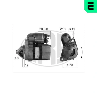 Kuva ERA 220495A Starttimoottori 12 0,7 8 NISSAN: MICRA 3, Note I, 2