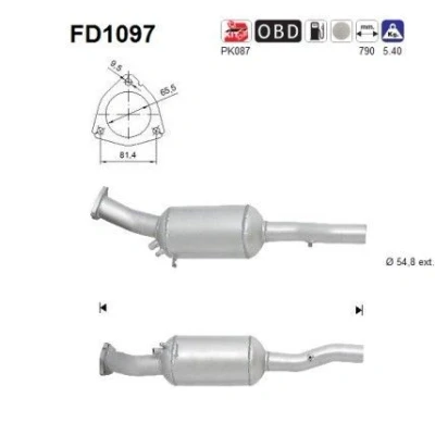 Kuva AS FD1097 Hiukkassuodatin Kordieriitti AUDI: A6 C6 Avant