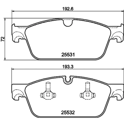 Kuva HELLA 8DB 355 020 841 Jarrupalat Kulumisenilmaisemelle
