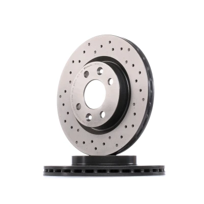 Kuva BREMBO XTRA LINE 09.5802.2X Jarrulevyt 259 20,6 4 rei&#039;itetty/tuuletettu sisältä pinnoitettu hiiliteräs Ruuveilla RENAULT: CLIO 2, Megane I Grandtour