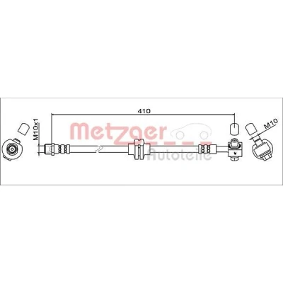 Kuva METZGER 4111608 Jarruletku Etuakseli, oikea 410