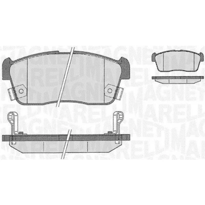 Kuva MAGNETI MARELLI 363916060471 Jarrupalat akustisella kulumavaroittimella DAIHATSU: Copen I, SUZUKI: IGNIS Super Carry Bussi, 2, TOYOTA: bB 2