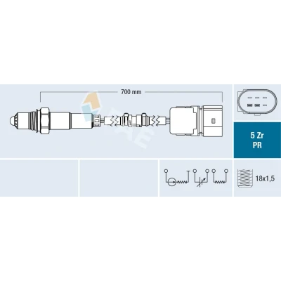 Kuva Lambda sondi AUDI, SEAT, SKODA, VW OE 06A 906 262 BR