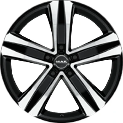 Kuva MAK Stone5 Black Machined Face 6.5x15 5/118 ET65 B71.1
