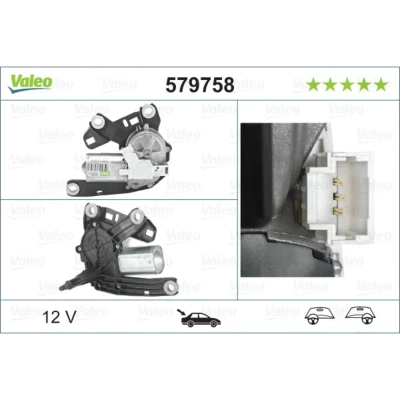 Kuva VALEO 579758 Tuulilasin Pyyhkimen Moottori 12 Takana Oikean /vasemmanpuolinen ohjaus ORIGINAL PART