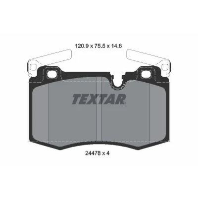 Kuva TEXTAR 2447801 Jarrupalat Kulumisenilmaisemelle MINI: Hatchback, Clubman, Coupe