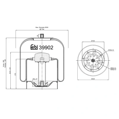 Kuva FEBI BILSTEIN 39902 Metallipalje, ilmajousitus