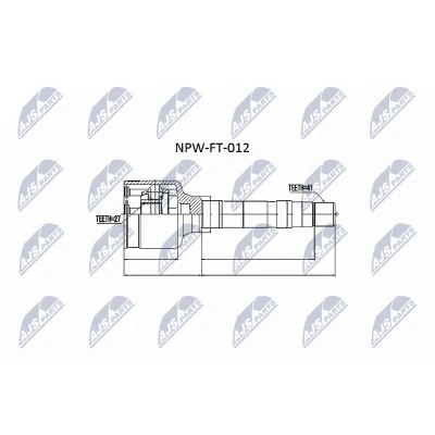 Kuva NTY NPW FT 012 Vetonivel Etuakseli, oikea, Vaihteiston puoli FIAT: Ducato III Bussi, Flatbed Kuorma auto / Alusta