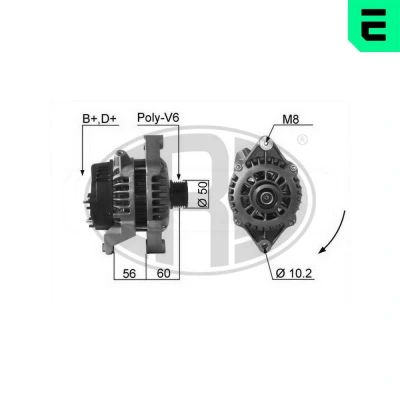 Kuva ERA 210065A Laturi 14V 100A OPEL: Omega B Caravan, Corsa Hatchback, Sedan