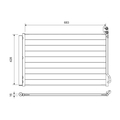 Kuva Kondensaattori, ilmastointilaite TESLA MODEL X OE 104849900B, 1048499 00 B, 104849900C