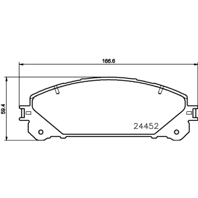 Kuva HELLA 8DB 355 015 461 Jarrupalat Ei kulumisenilmaisimelle Tarvikkeilla TOYOTA: RAV4 III SUV, IV V, LEXUS: RX IV,