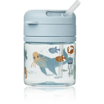 Kuva Liewood Pavia Straw CUP Unisex Tuttipullo lapsille, Koko: One Size, Sea creature/sandy