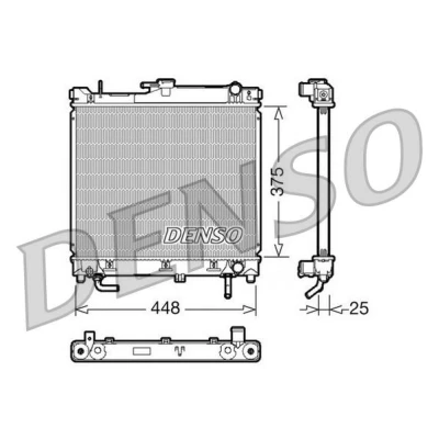 Kuva DENSO DRM47003 Jäähdytin Alumiini 375 448 25 SUZUKI: Jimny SUV