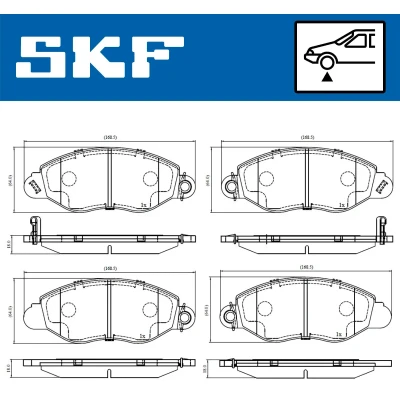 Kuva SKF VKBP 80300 A Jarrupalat akustisella kulumavaroittimella FORD: Transit Mk5 Bussi