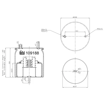 Kuva FEBI BILSTEIN 109188 Metallipalje, ilmajousitus
