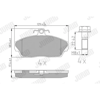 Kuva JURID 573203J Jarrupalat Ei kulumisenilmaisimelle LAND ROVER: Freelander I SUV, SUV Cabriolet