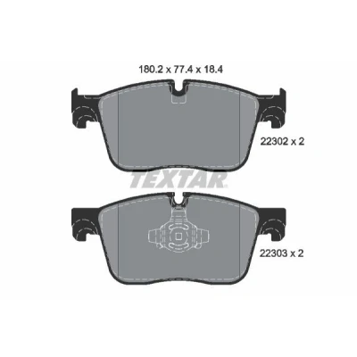 Kuva TEXTAR 2230201 Jarrupalat Kulumisenilmaisemelle JAGUAR: XF Sedan, F Pace