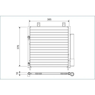 Kuva VALEO 822600 Ilmastoinnin Lauhdutin Vedenerottimella Alumiini 376