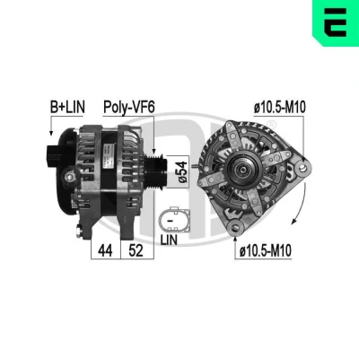 Kuva Laturi JAGUAR XF I, LAND ROVER RANGE EVOQUE OE BJ32 10300 AC, LR0 28116, 31026