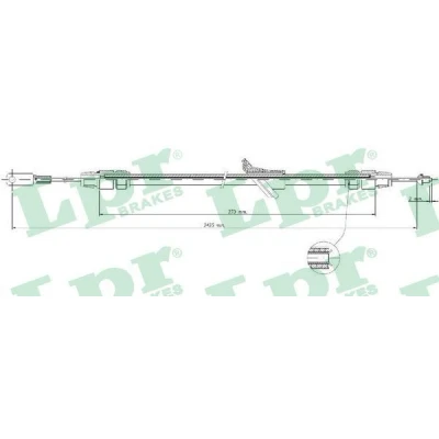 Kuva LPR C0982B Käsijarruvaijeri 2425/271 VOLKSWAGEN: Crafter 30 35 Bussi, 50 Van