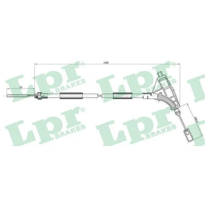 Kuva LPR C0010B Käsijarruvaijeri 1656/1310 Levyjarru PEUGEOT: 406 Farmari, Sedan