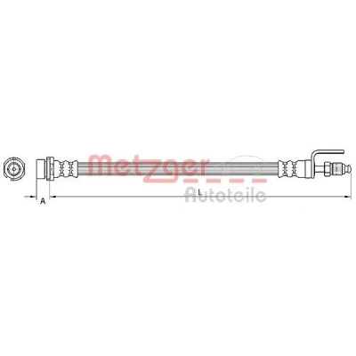 Kuva METZGER 4110801 Jarruletku 360 FORD: Transit Mk6 Bussi, Van, Tourneo