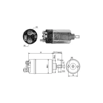 Kuva Magneettikytkin, käynnistin VOLVO 140, 164, 240, 340 360, 360 Sedan, 740, 760, P 1800 OE