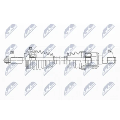 Kuva NTY NPW KA 364 Vetoakseli Etuakseli, vasen 670 84