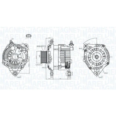 Kuva MAGNETI MARELLI 063731946010 Laturi 14V 150A NISSAN: NP300 Navara Pick up, Pathfinder 3
