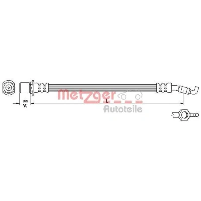 Kuva METZGER 4110286 Jarruletku 266 TOYOTA: Avensis II Station Wagon, Sedan, Hatchback