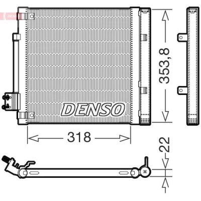 Kuva DENSO DCN99082 Ilmastoinnin Lauhdutin 318mm TESLA: Model S
