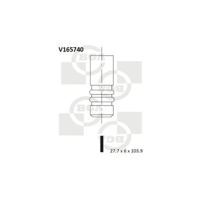 Kuva Imuventtiili NISSAN, OPEL, RENAULT, VAUXHALL OE 13201 00Q0A, 00QOA, 4420439