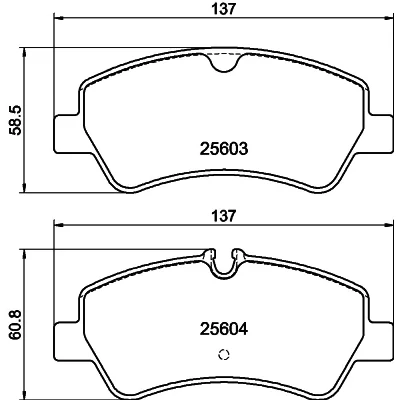 Kuva HELLA 8DB 355 020 721 Jarrupalat Kulumisenilmaisemelle Jarrusatulan ruuveilla Tarvikkeilla FORD: Transit V363 Van, Custom V362 Van