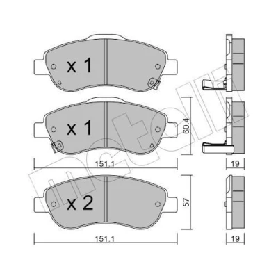 Kuva Jarrupalasarja, levyjarru, Etuakseli HONDA CR V III, IV OE 45022 SWW G00, G01, G02