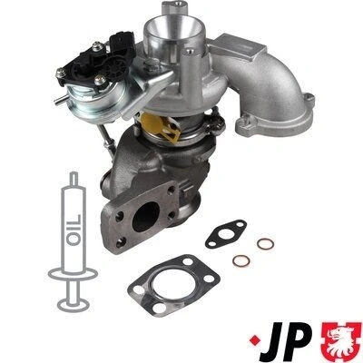 Kuva JP GROUP 4117400400 Turboahdin Pakokaasuahdin sis. tiivistesarjan PEUGEOT: 207 Hatchback, 308 I SW, CITROËN: C4 II Jumpy MPV