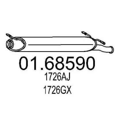 Kuva MTS 01.68590 Takaäänenvaimennin 890 CITROËN: Xsara Hatchback, Coupe