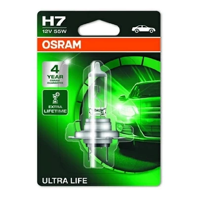 Kuva OSRAM 64210ULT 01B Polttimo, kaukovalo H7 12V 55W 3200K Halogeeni BMW: 5 Sedan, Touring, 3 AUDI: Q7, A6 C7 A4 B8 Avant