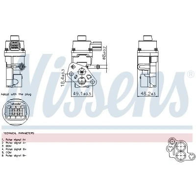 Kuva NISSENS 98365 EGR Venttiili ilman pakokaasukierr. jäähdytintä MAZDA: 3 Hatchback