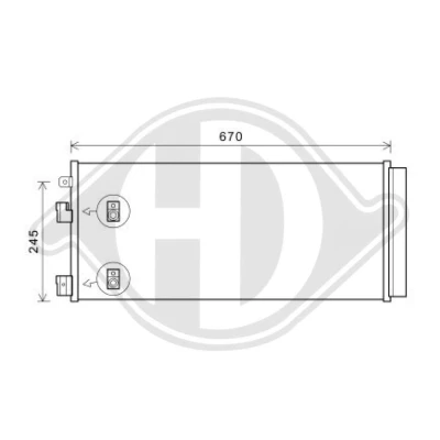 Kuva DIEDERICHS DCC1985 Ilmastoinnin Lauhdutin Vedenerottimella 11,9 8,9 Alumiini OPEL: Corsa E Hatchback