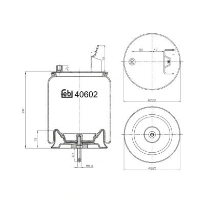 Kuva FEBI BILSTEIN 40602 Metallipalje, ilmajousitus VOLVO: FM 9
