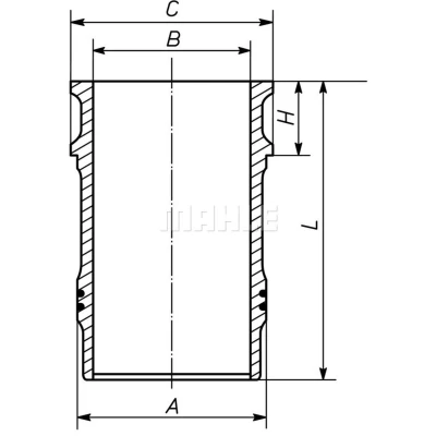 Kuva MAHLE ORIGINAL 001 LW 00138 Sylinteriputki