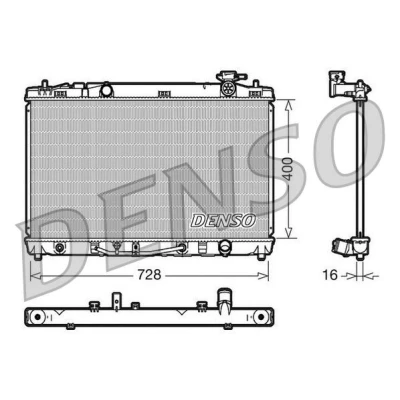 Kuva DENSO DRM50041 Jäähdytin Alumiini 400 728 16