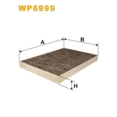 Kuva WIX FILTERS WP6999 Raitisilmasuodatin Aktiivihiilisuodatin 299mm 205mm 30mm AUDI: A4 B7 Avant, B6 Sedan, SEAT: Exeo ST, Sedan
