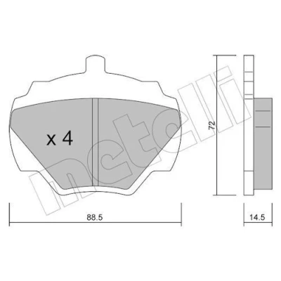 Kuva Jarrupalasarja, levyjarru METELLI 22 0353 0