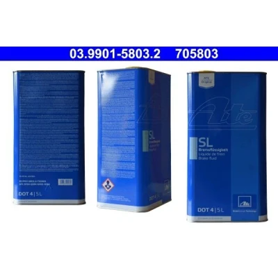Kuva ATE DOT 4 03.9901 5803.2 Jarruneste 5 MERCEDES BENZ: E sarja Sedan, S PORSCHE: 968 Coupe, TOYOTA: Land Cruiser Prado 120